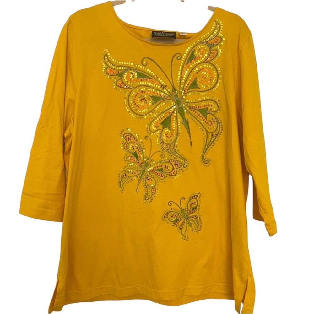 Vintage Bob Mackie Wearable Art Top Butterfly Top Blouse Fairy Women’s size Xl